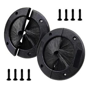 2 Pack 4" Round Brush Grommet for Home Data Center Wall Floor Cable Management, Raised Floor Airflow Management, w/Self Drilling Screws in Saudi Arabia
