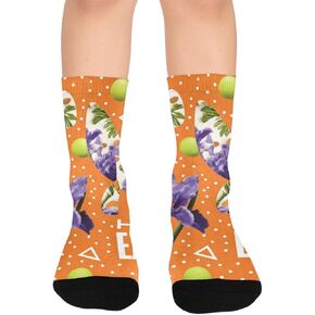 Purple Rabbit Motif Hiking Socks - Toddler Boys & Girls Warm Thick Thermal Winter Crew Socks for School, Daily Wear & Outdoor Activities in Saudi Arabia