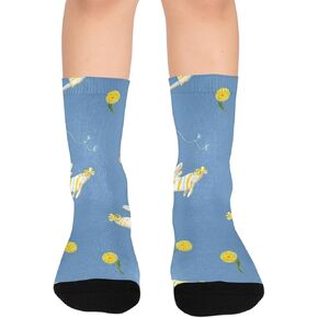 Dandelion Bunny Blue Hiking Socks - Toddler Boys & Girls Warm Thick Thermal Winter Crew Socks for School, Daily Wear & Outdoor Activities in Kuwait