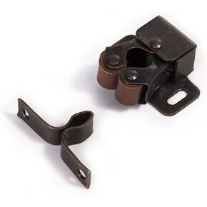 Slide Latch,Gate Bolt Lock,Bolt Sliding Door Lock, Door stoppers Antique Copper Color Cupboard Cabinet Door Roller Latch Twin Double Catches with Striker and Free Screws in Saudi Arabia