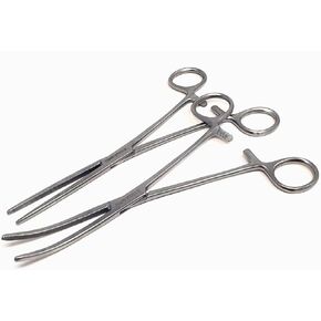 2 Piece Curved & Straight 8" Hemostat Set, Stainless Steel Locking Tweezer Clamps - Ideal Hemostats for Nurses, Fishing Forceps, Crafts and Hobby in Kuwait