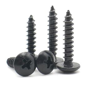 Black Carbon Steel M2.6 5/6/8/10mm Cross Head Head Self Tapping Screws 100Pcs(5mm) in Saudi Arabia