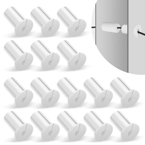 16 قطعة من حلقات تثبيت الحائط مقاس 3/4 بوصة للكابلات، وحلقة تثبيت الكابل، وحلقة جلبة الحائط لكابل إيثرنت، وكابل حائط من السيليكون يمر عبر Star Link (قطر 19 مم، أبيض) in Kuwait