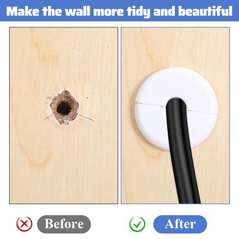 2pcs Wall Grommets for Cables Walls Cable Pass Through Accessories Wall Bushing Grommet Cable Grommets Routing Kit for Ethernet Cables Organizing Protecting Cord in Saudi Arabia