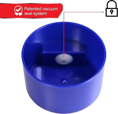 Minivac - 10g to 30 grams Airtight Multi-Use Vacuum Seal Portable Storage Container for Dry Goods, Food, and Herbs - Dark Blue Cap & Black Body in Saudi Arabia