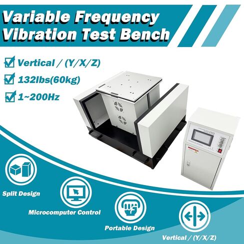 TECHTONGDA MP-3000E + طاولة الاهتزاز الكهرومغناطيسي 1.5 كيلو وات اختبار عمودي، يسار، يمين، أمامي، خلفي سبليت متغير التردد اختبار الاهتزاز 110 فولت in Kuwait