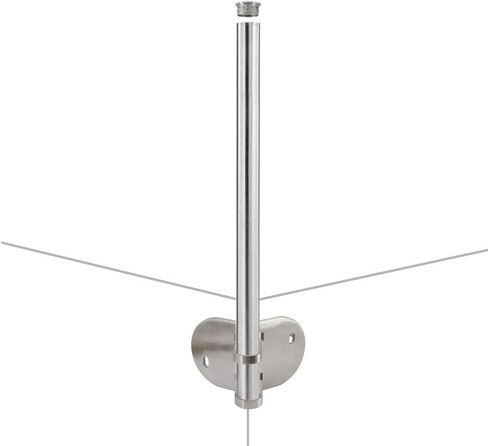 Stainless Steel 316 Grade Side Mount Glass Railing Post 36", Corner Fascia Mount Bracket, 1-5/8" OD Round Tubing 44" Long, Post End Cap, Satin Finish in Saudi Arabia