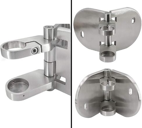 Stainless Steel 316 Grade Side Mount Glass Railing Post 36", Corner Fascia Mount Bracket, 1-5/8" OD Round Tubing 44" Long, Post End Cap, Satin Finish in Saudi Arabia