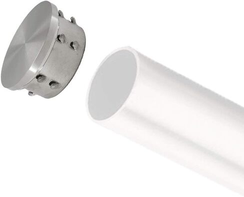 Stainless Steel 316 Grade Side Mount Glass Railing Post 36", Corner Fascia Mount Bracket, 1-5/8" OD Round Tubing 44" Long, Post End Cap, Satin Finish in Saudi Arabia
