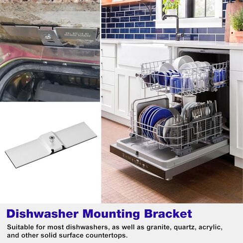 Dishwasher Mounting Kit for Granite, Replacement Granite Grabbers Dishwasher Mounting Brackets On All Solid Surfaces, Quartz, Corian, Granite, and Marble Countertops (Not for Laminate Tops) -1 Pcs in Saudi Arabia