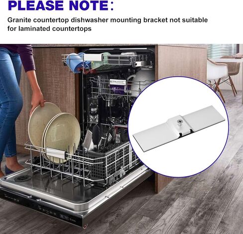 Dishwasher Mounting Kit for Granite, Replacement Granite Grabbers Dishwasher Mounting Brackets On All Solid Surfaces, Quartz, Corian, Granite, and Marble Countertops (Not for Laminate Tops) -1 Pcs in Saudi Arabia