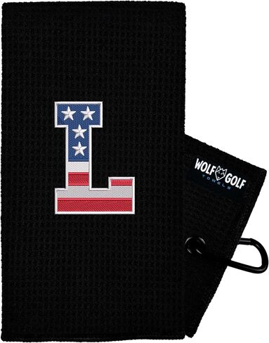 Wolf Golf Towels USA Monogrammed Personalized Golf Towel | Custom Golf Towels for Golf Bags for Men or Women in Kuwait