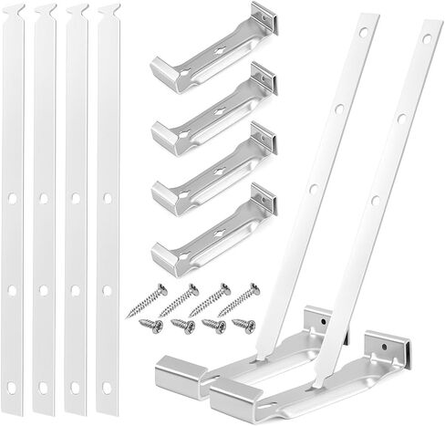 10 مجموعات من شماعات مزراب الألومنيوم مقاس 5 بوصة مع أشرطة مقاس 9.5 بوصة ومسامير مقاومة للصدأ، وأقواس مزراب لتركيب سطح السقف بدون حواف للمزاريب الفولاذية غير الملحومة، فضي in Kuwait