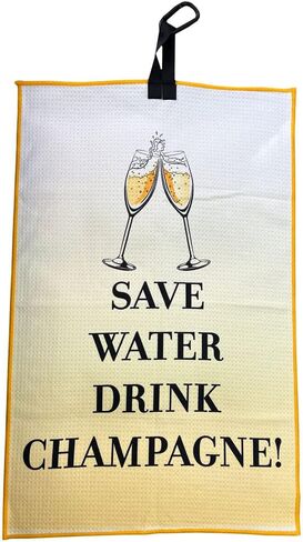 Giggle Golf Funny Waffle Golf Towels for Women – 15" x 24" Microfiber with Clip | Fun Golf Gifts, League Prizes & Tournament Towels (White - Golf Diva) in Saudi Arabia