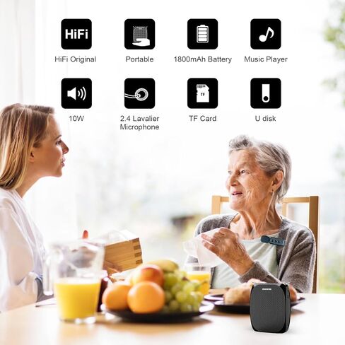 ZOWEETEK Voice Amplifier with Wireless Lavalier Microphone for Teachers, Teacher Mic with Speakers, Wireless Clip On Microphone System for Speech, Meeting, Classroom, Yoga, Mini Megaphone, 2026 New in Kuwait