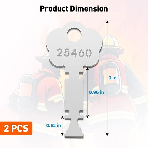 25460 مفتاح صندوق إنذار الحريق، يناسب صندوق إنذار Gamewell وElevator Fire Master لمكافحة الحرائق والإنقاذ، 2 حزمة in Kuwait