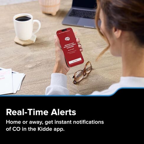 Kidde Smart Carbon Monoxide Detector, Plug-in with AA Battery Backup, Real-Time Notifications, 2.4 GHz Wi-Fi Enabled, Rotating Plug, 85 dB Alarm, 5th Edition, COPDW in Saudi Arabia