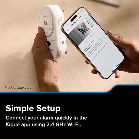 Kidde Smart Carbon Monoxide Detector, Plug-in with AA Battery Backup, Real-Time Notifications, 2.4 GHz Wi-Fi Enabled, Rotating Plug, 85 dB Alarm, 5th Edition, COPDW in Saudi Arabia