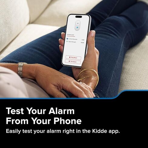 Kidde Smart Carbon Monoxide Detector, Plug-in with AA Battery Backup, Real-Time Notifications, 2.4 GHz Wi-Fi Enabled, Rotating Plug, 85 dB Alarm, 5th Edition, COPDW in Saudi Arabia