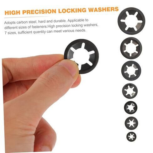 210pcs Carbon Steel Bearing Clamp Retaining Washer Tooth Washers for Use in Saudi Arabia