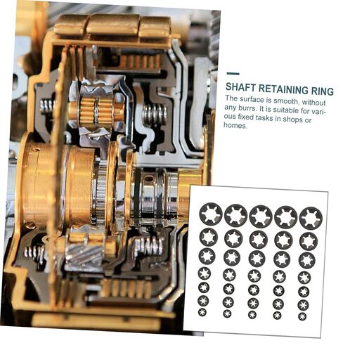 210pcs Bearing Clamp Washer Carbon Steel Locking Fastener Internal Tooth Washer Clamp Retaining Ring in Saudi Arabia