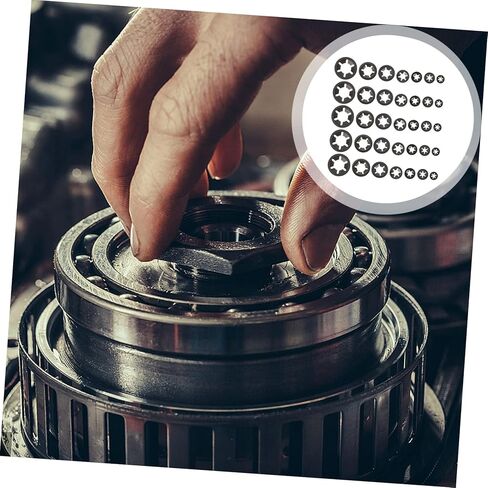 210pcs Bearing Clamp Washer Carbon Steel Locking Fastener Internal Tooth Washer Clamp Retaining Ring in Saudi Arabia