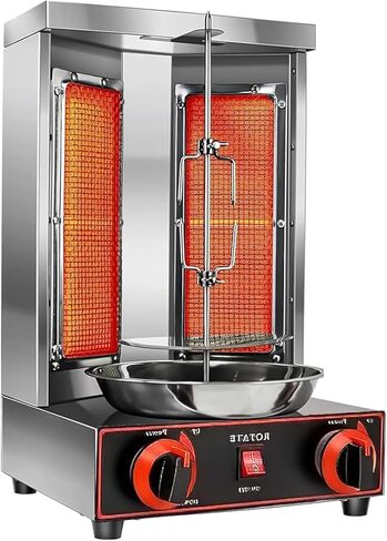 Shawarma Grill Machine,Chicken Cooker Machine,Vertical Gyro Broiler, Fast Heating,Even Cooking,for Home Restaurant Kitchen Parties (Barbecuestove+Shovel) in Saudi Arabia