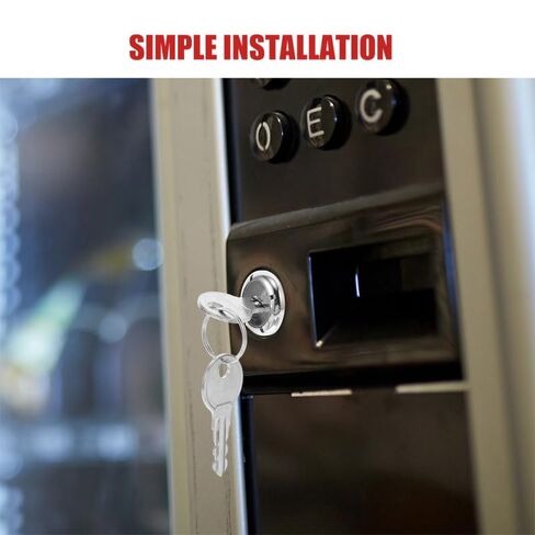 Kisangel 2sets آلة البيع قفل ومفتاح، اسطوانة قفل معدني مع مفتاح لآلات البيع فقاعة Gumball وجبة خفيفة موزعات الحلوى استبدال in Kuwait