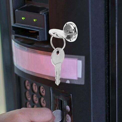 Kisangel 2sets آلة البيع قفل ومفتاح، اسطوانة قفل معدني مع مفتاح لآلات البيع فقاعة Gumball وجبة خفيفة موزعات الحلوى استبدال in Kuwait