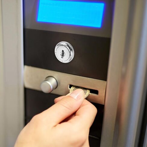 Kisangel 2sets آلة البيع قفل ومفتاح، اسطوانة قفل معدني مع مفتاح لآلات البيع فقاعة Gumball وجبة خفيفة موزعات الحلوى استبدال in Kuwait