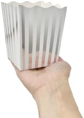 48 Pack Mini Silver Popcorn box with design –Disposable Popcorn Boxes 4 Inches tall Paper Popcorn Container for Parties, Weddings, Anniversary, Christmas, New Years, Other in Kuwait
