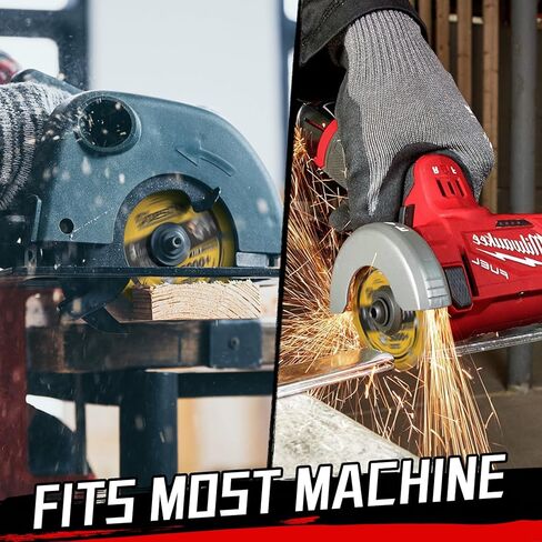 Sbestily 3 Inch Diamond Cutting Wheel for Metal, 3/8" Arbor Cut Off Wheels with 5000+ Cuts on Rebar, Steel, Iron and INOX, Angle Grinder Attachment Cutting Blades (1PCS) in Kuwait