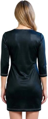 SUR Waitress Uniform Dress - Reality TV Halloween Costume Bodycon Mini - Theme Party Show Fan Server Outfit Gift - Black in Kuwait