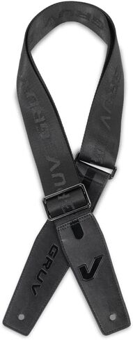 حزام جيتار Gruv Gear حزام مبطن أسود قابل للتعديل للجيتار الكهربائي والصوتي والباس، حزام أمان عريض مع أطراف من الجلد الصناعي، متوافق مع القفل، دعم مريح للكتف (كبير جدًا) in Kuwait