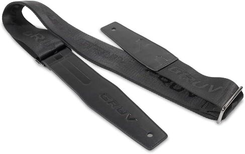حزام جيتار Gruv Gear حزام مبطن أسود قابل للتعديل للجيتار الكهربائي والصوتي والباس، حزام أمان عريض مع أطراف من الجلد الصناعي، متوافق مع القفل، دعم مريح للكتف (كبير جدًا) in Kuwait