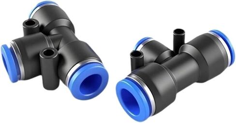 Blue Plastic Pneumatic Three-Way Connector PE4/6/8/12 Air Pipe Quick Plugs PEG12-8 1Pcs(Bluepe10) in Kuwait