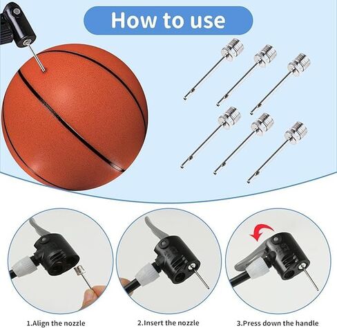 30pcs Air Pump Needles, Stainless Steel Ball Pump Needle with Storage Box, Suitable for Soccer Balls, Basketballs, Volleyballs, Yoga Balls in Saudi Arabia