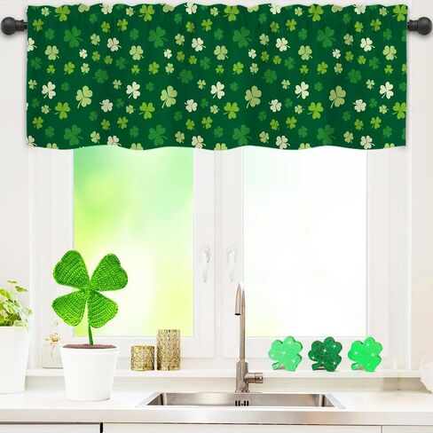 Nialnant Halloween المطبخ المطبخات لنظام التشغيل Windows 54 'W × 18' 'L ، Skull adals for windows ، streace black stertains altoval ، valoun rod pocket halloween for stale for Kitchen ، 1 لوحة in Kuwait