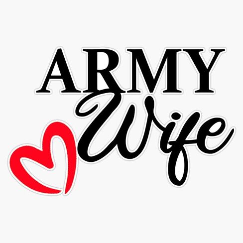 HOF Trading Army Wife Vinyl Sticker Waterproof Decal Laptop Wall Window Bumper Sticker 5" in Saudi Arabia