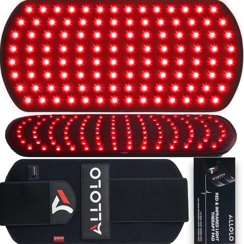 ALLOLO Red Light Therapy for Body, 3-in-1 LEDs Red Light Therapy Belt with Timer Remote Control, 660nm&850nm Infrared Light Therapy Pad for Body Waist Shoulder Knee, 112pcs LED 16.7"*7.9" Large Area in Saudi Arabia