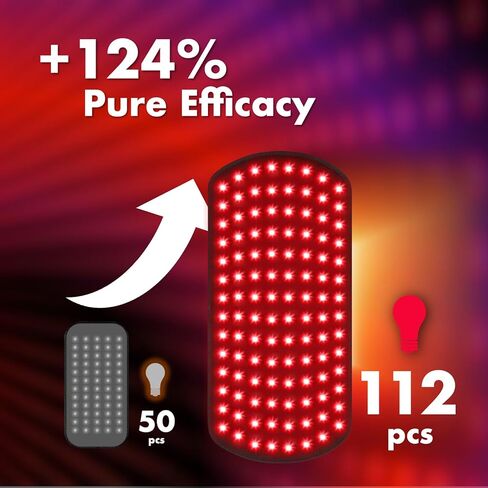 ALLOLO Red Light Therapy for Body, 3-in-1 LEDs Red Light Therapy Belt with Timer Remote Control, 660nm&850nm Infrared Light Therapy Pad for Body Waist Shoulder Knee, 112pcs LED 16.7"*7.9" Large Area in Saudi Arabia