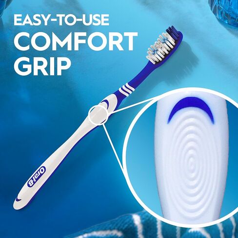 فرشاة أسنان أورال-بي مزدوجة التنظيف، متوسطة، عدد 6 in Kuwait