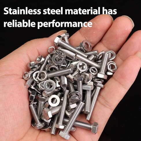 240PCS / Box External Hex Screws Nuts Set Stainless Steel Screws Kit M4-M5 DIY Home Furniture Fasteners Sets in Saudi Arabia