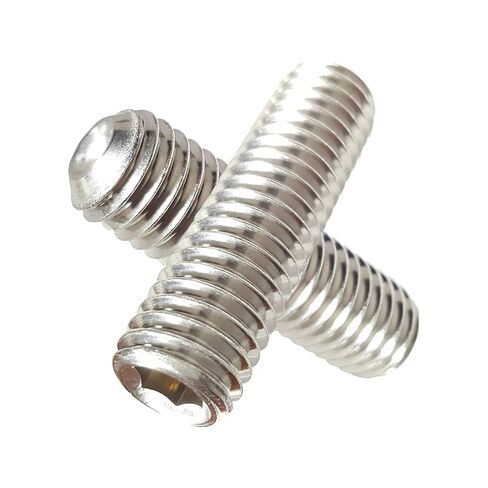 5/16-18 x 1-1/2" Socket Set Screws, Full Thread, Allen Socket Drive, Stainless Steel 18-8, Bright Finish, Cup Point, Quantity 25 Pieces by Fastenere in Saudi Arabia