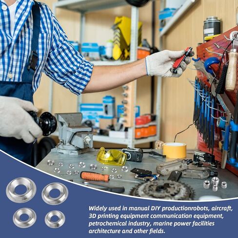 300 Pcs Stainless Steel Countersunk Finish Washers Set,Assortment of #6#8#10#12,304 Stainless Steel Cup Washers,Perfect for DIY,Repairs,and Construction in Saudi Arabia