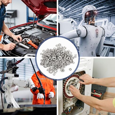 300 Pcs Stainless Steel Countersunk Finish Washers Set,Assortment of #6#8#10#12,304 Stainless Steel Cup Washers,Perfect for DIY,Repairs,and Construction in Saudi Arabia