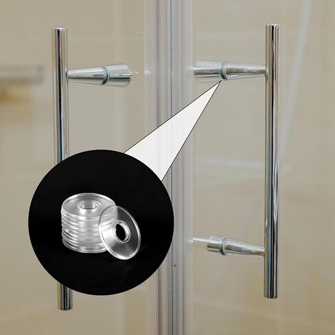 50 Pcs Clear Plastic Washers Flat, 3/4 Inch Clear Vinyl Replacement Washers Flat for Shower Door Handle Nylon Washer Gasket for Glass Shower Door Handle Towel Bars Standoff Cap Assemblies in Saudi Arabia