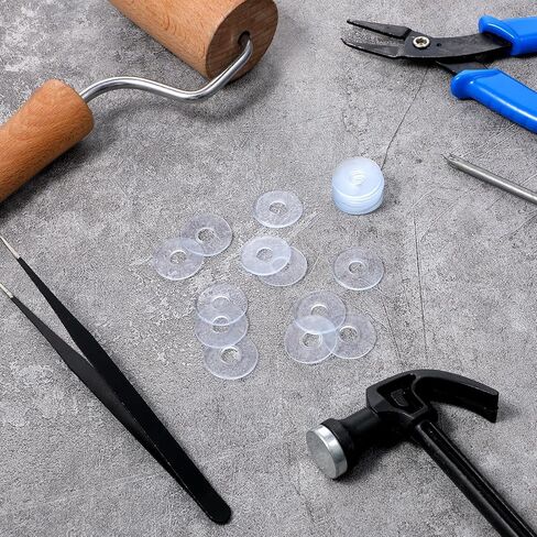 50 Pcs Clear Plastic Washers Flat, 3/4 Inch Clear Vinyl Replacement Washers Flat for Shower Door Handle Nylon Washer Gasket for Glass Shower Door Handle Towel Bars Standoff Cap Assemblies in Saudi Arabia