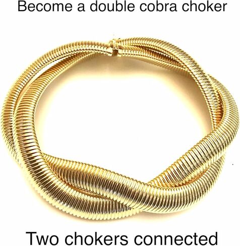 Marshal Metal Fashion Necklace 18K Gold Plated Brass Omega Choker Necklace in Saudi Arabia