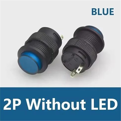 5/10 قطعة مفتاح زر ضغط، قفل ذاتي 16 مم/لحظي مع إضاءة LED 5 ألوان 4Pin R16-503/AD R16-503/BD (بدون LED أزرق، 10 قطع، إعادة تعيين) in Kuwait